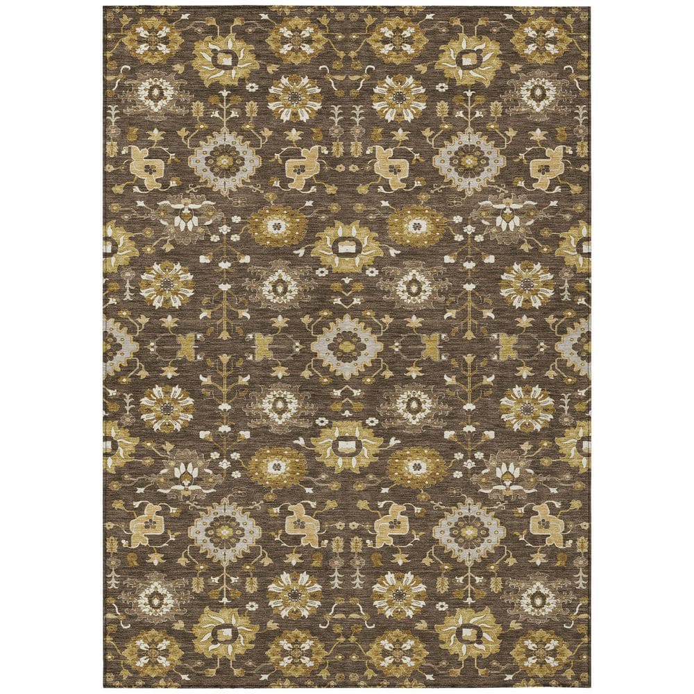 Chantille Machine Washable Indoor/Outdoor Abstract ACN2610 Chocolate 9 ft. x 12 ft. Area Rug price history on PriceWatchPro