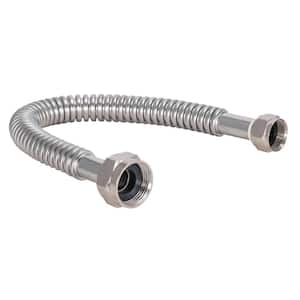 3/4 in. FIP x 1 in. FIP x 24 in. Corrugated Stainless Steel Water Softener Connector