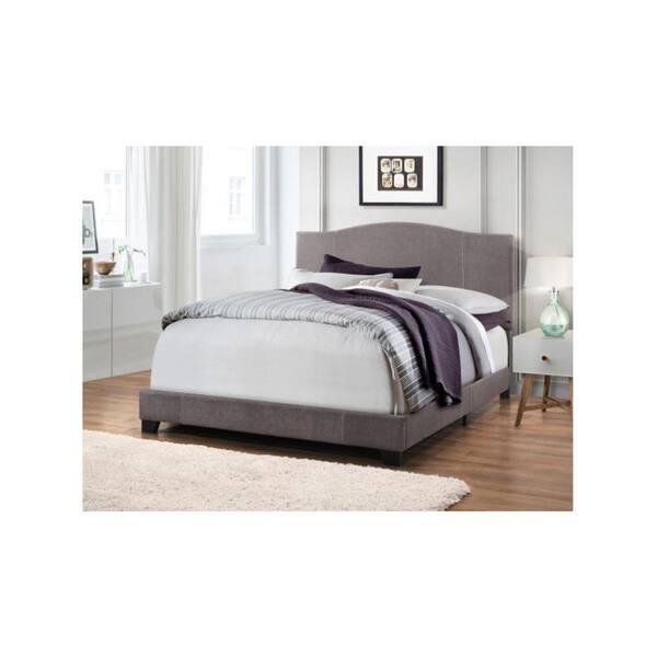 Pulaski Furniture All-in-One Modified Camel Back Upholstered Denim Cement Gray King Bed