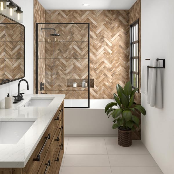 Cotto Revival Alpaca 2 in. x 9 in. Matte Porcelain Floor and Wall Tile (5.72 sq. ft. /Case)