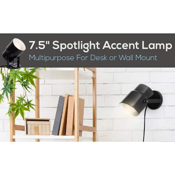 Catalina Lighting 18775-012 Modern Spotlight Accent Lamp – 6-Inch Dark Bronze Wall Or Desk Mount, Directional Light For Home, Retail Or Garage