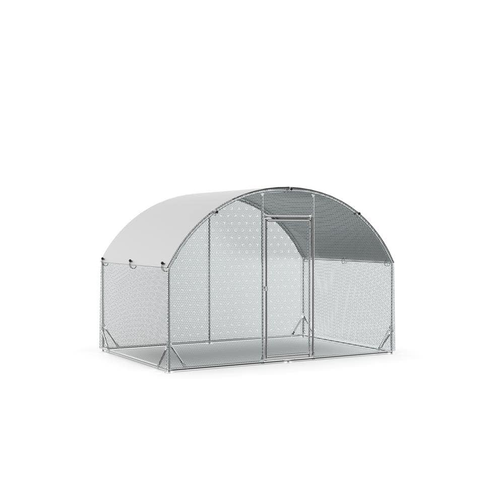 0.000138 -Acre In-Ground Large Metal Chicken Coop Upgrade Tri-Supporting Wi