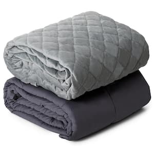 25lbs Queen/King Size Weighted Blanket Skin-Friendly 100% Cotton Quilt with Carrying Bag