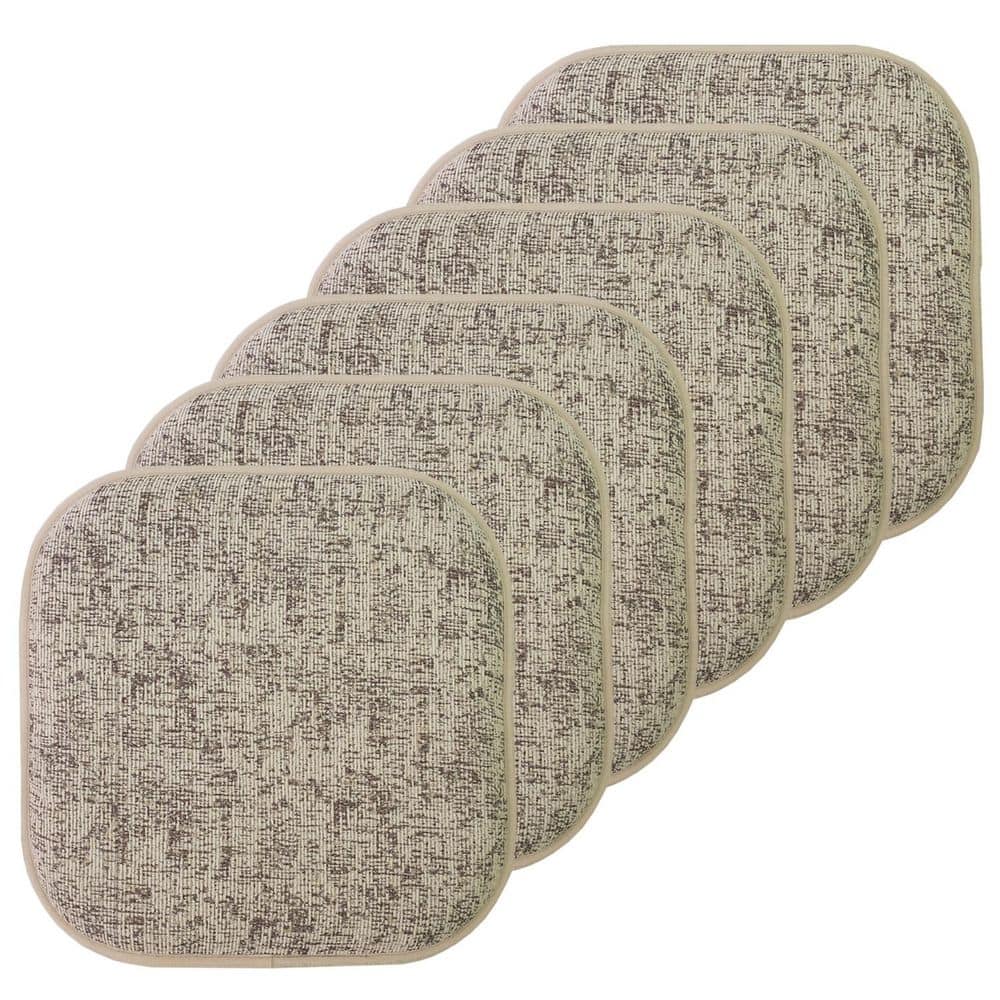 Broadway Square Memory Foam 16 in.x16 in. Non-Slip Back, Chair Cushion (6-Pack), Cream/Chocolate price history on PriceWatchPro