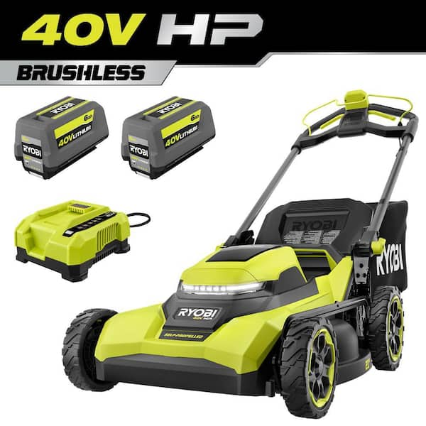 40V HP Brushless 21 in. Cordless Battery Walk Behind Self-Propelled Lawn Mower with (2) 6.0 Ah Batteries and Charger