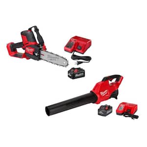 M18 FUEL 8 in. 18V Lithium-Ion Brushless Cordless HATCHET Pruning Saw Kit w/Blower, 8.0 Ah, 6.0 Ah Battery, (2) Charger