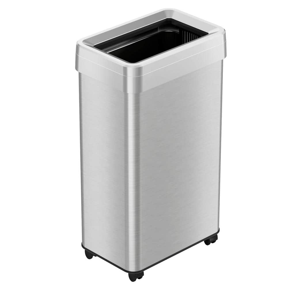 18 Gal. / 68 Liter Stainless Steel Rectangular Open Top Household Metal Trash Can with Wheels and Odor Filter price history on PriceWatchPro