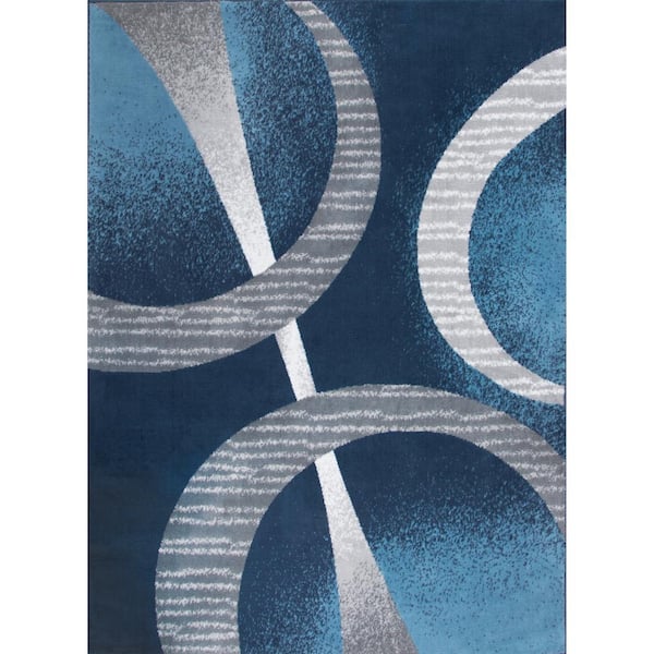 Premium Blue/Grey 2 ft. x 3 ft. Indoor Area Rug