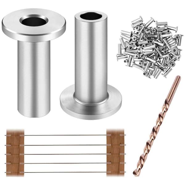 Stainless Steel Protector Sleeves for 1/8 in. Wire Rope Cable Railing, Marine Grade Protective Sleeves Deck