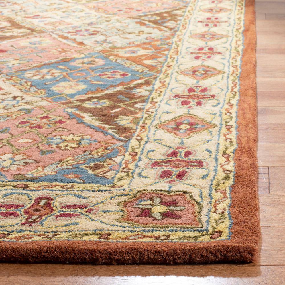Heritage Beige and Multicolor Hand-Tufted Wool Area Rug