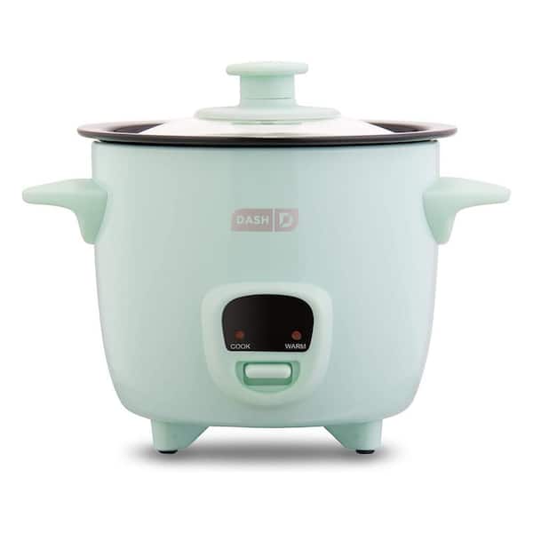 Dash Mini 16-oz. 2-Cup Rice Cooker in Aqua with Keep Warm Setting  985119601M - The Home Depot
