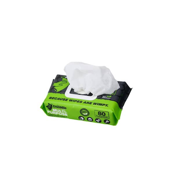 Crocodile Cloth Wipes Alcohol Cleans Hands Surfaces 200 Count