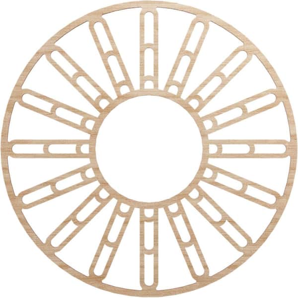 Ekena Millwork 28 in. x 9.75 in. x 0.375 in. Wood Medallion Moulding