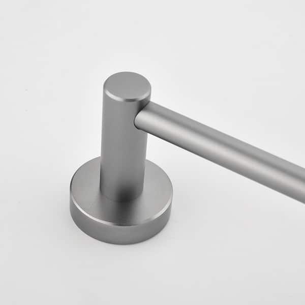 6-Piece Aluminium Bathroom Towel Rack Set with Mounting Hardware in Gunmetal Black