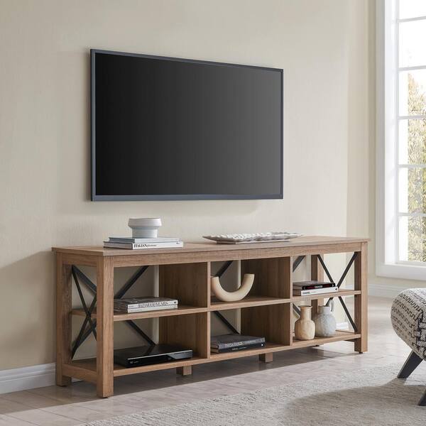 Small dark brown store tv stand