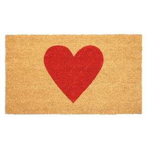 Red Heart Doormat Multi-Colored 20 in. x 34 in. Indoor or Outdoor Doormat