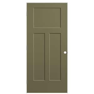 36 in. x 80 in. 3-Panel Winslow Right-Hand Hollow Core Truly Olive Molded Composite Single Prehung Interior Door