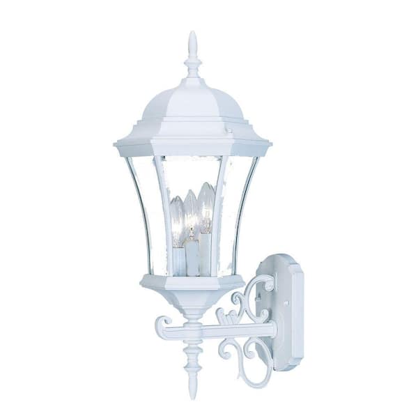 Acclaim Lighting Brynmawr Collection 3-Light Textured White Outdoor Wall-Mount Light Fixture