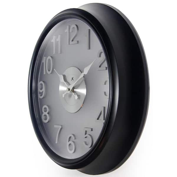 Infinity Instruments Black The Onyx Wall Clock 13314BK-2510 - The
