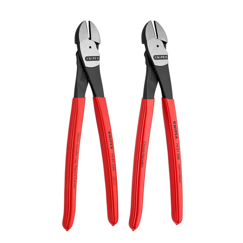 KNIPEX 10 in. Diagonal Cutter Set (2-Piece) 9K 00 80 129 US