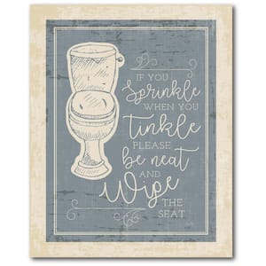 Blue and Gray Bathroom IV Gallery-Wrapped Canvas Nature Wall Art 24 in. x 20 in.