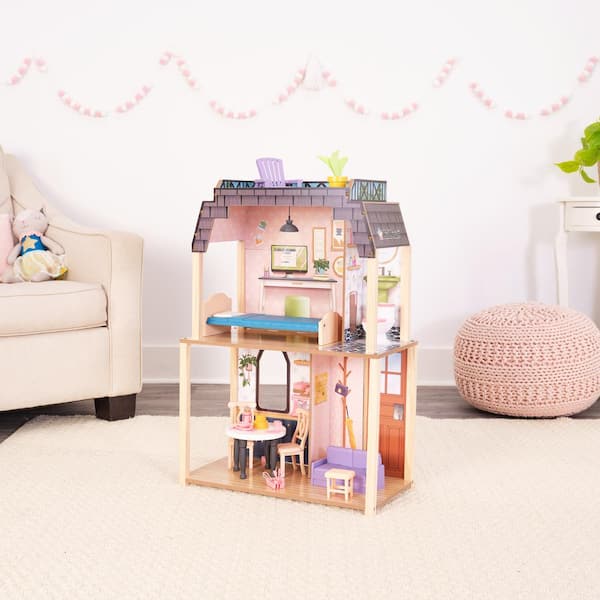 Kidkraft Bella View Wooden Dollhouse 31 Accessories Multi