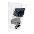 23 in. x 42 in. White Vertical Wall Mount Dry Rack