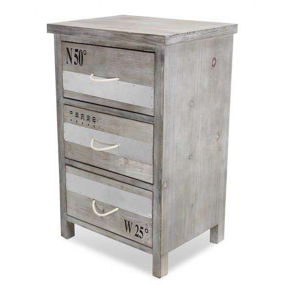 HomeRoots Amelia 17.7 in Gray Wood Accent Storage Cabinet