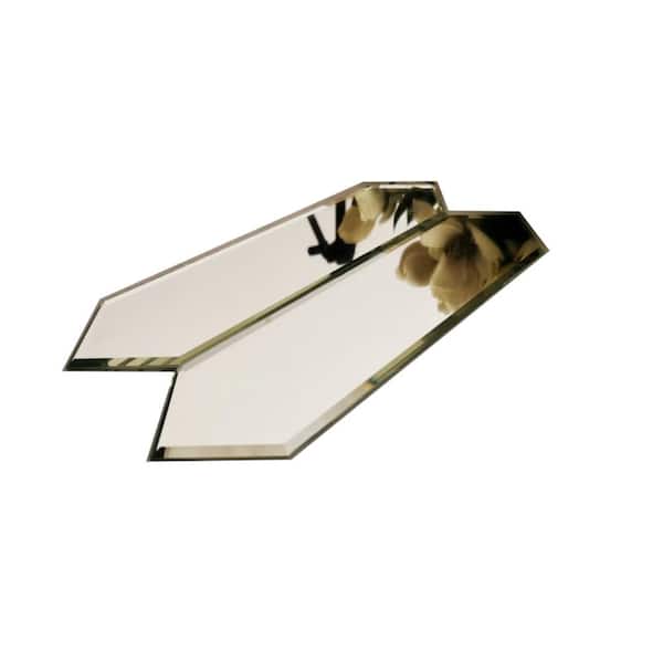 Abolos Reflections 44-Pack Antique Silver/Mirrored 3-in x 12-in Mirrored Glass Subway Peel & Stick Wall Tile