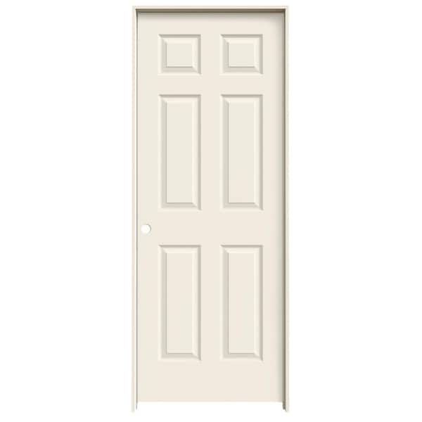 JELD-WEN 28 in. x 80 in. Colonist Right-Hand Primed Textured Molded Composite Single Prehung Interior Door with Split Jamb