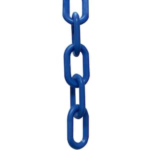 2 in. (#8, 51 mm) x 25 ft. Blue Plastic Chain
