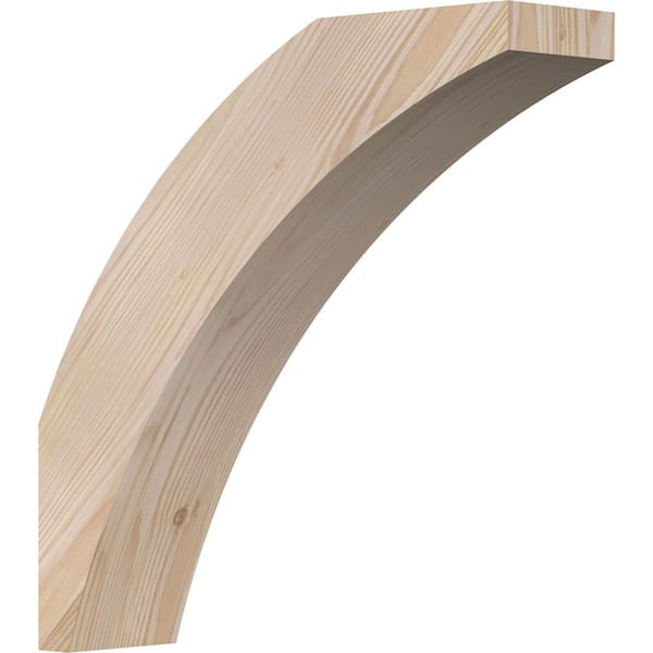 Ekena Millwork 3 1/2"W x 14"D x 14"H Thorton Smooth Knee Brace, Douglas Fir