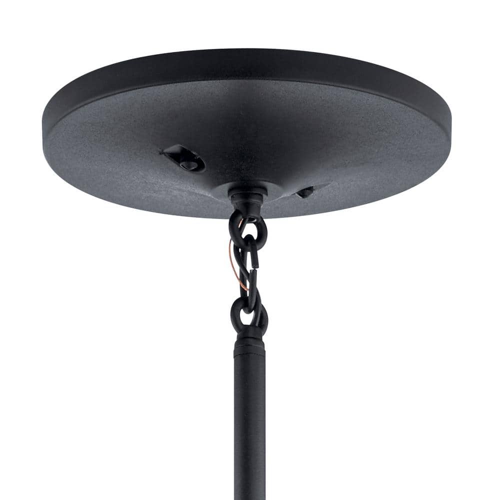 Hampshire 17" Textured Black Outdoor Pendant Light