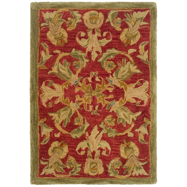 Safavieh Anatolia Burgundy/Sage 2 ft. x 3 ft. Floral Area Rug