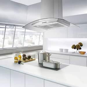 36 in. Ducted 900 CFM Stainless Steel Island Mount Range Hood w/LED Lights