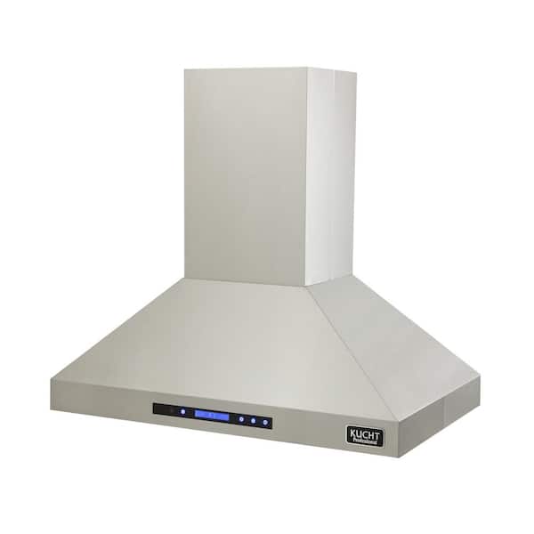Professional 36 in. 900 CFM Island Mount Range Hood in Stainless Steel