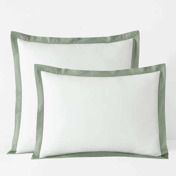 Company Cotton Solid Border Trim Cotton Percale Sham