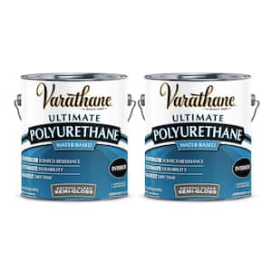1 Gallon Clear Semi-Gloss Water-Based Interior Shellac, Lacquer & Polyurethane (2-Pack)