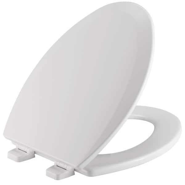 BEMIS Elongated Closed Front Toilet Seat in Cotton White