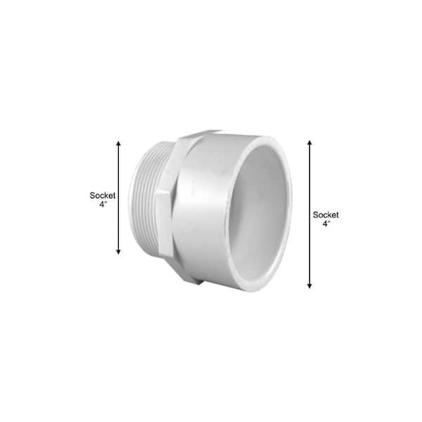 Charlotte Pipe 2 In. PVC Schedule 40 MPT X S Male Adapter PVC 02109 1600HD - The Home Depot - View #4