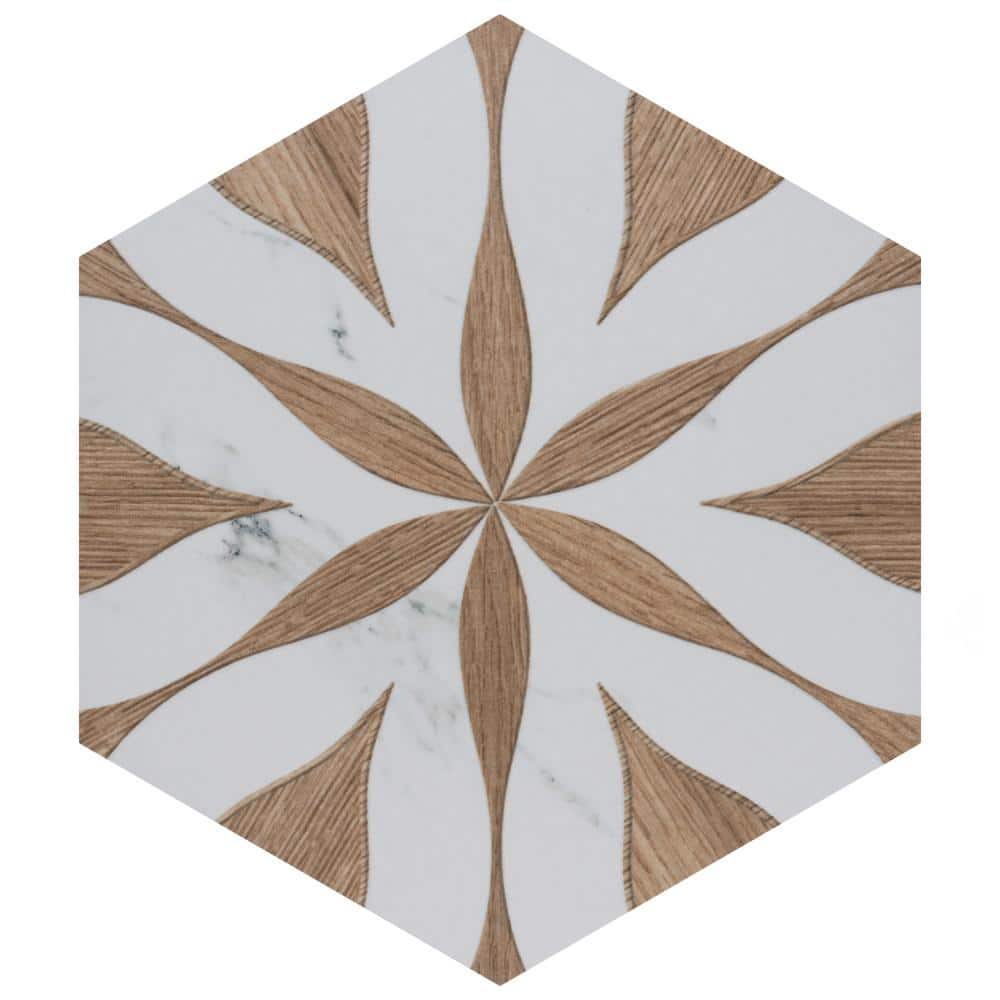 Llama Brown Matte Hexagonal Porcelain Tile
