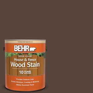 1 gal. #SC-105 Padre Brown Solid Color House and Fence Exterior Wood Stain