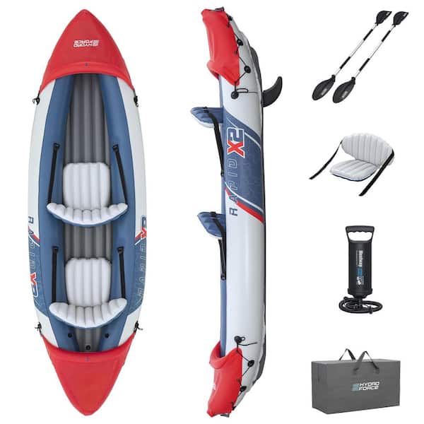 Hydro-Force Rapid X2 Inflatable 2-Person Kayak Outdoor Water Sport Set