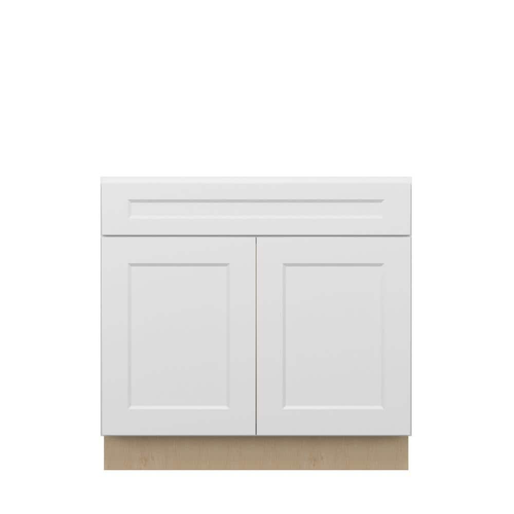 Norfolk Shaker 36 in. W x 34.5 in. H x 18 in. D in Painted White Plywood As