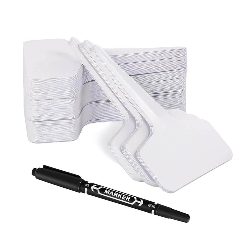 100-Pieces White Plastic Plant Tags, Thick Garden Labels, T-Type Nursery Markers, Reusable price history on PriceWatchPro
