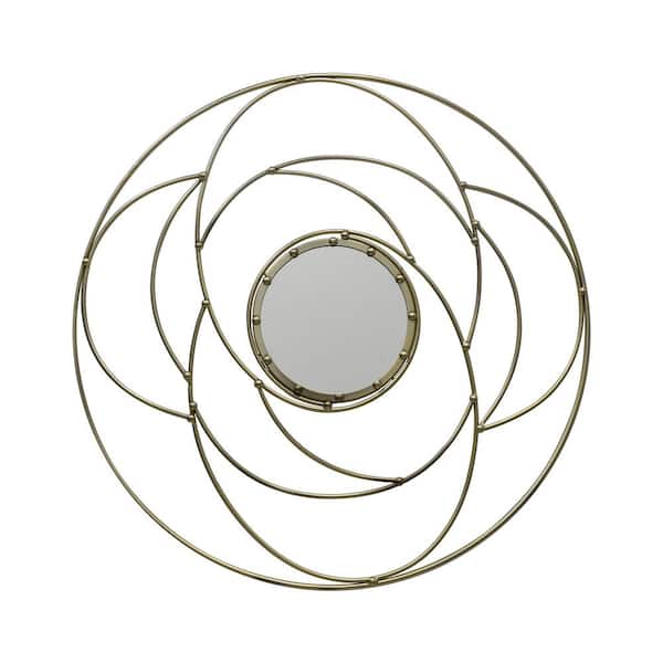 Afoxsos 35.75 in. W x 0.75 in. H Metal Flat Wall Mirror