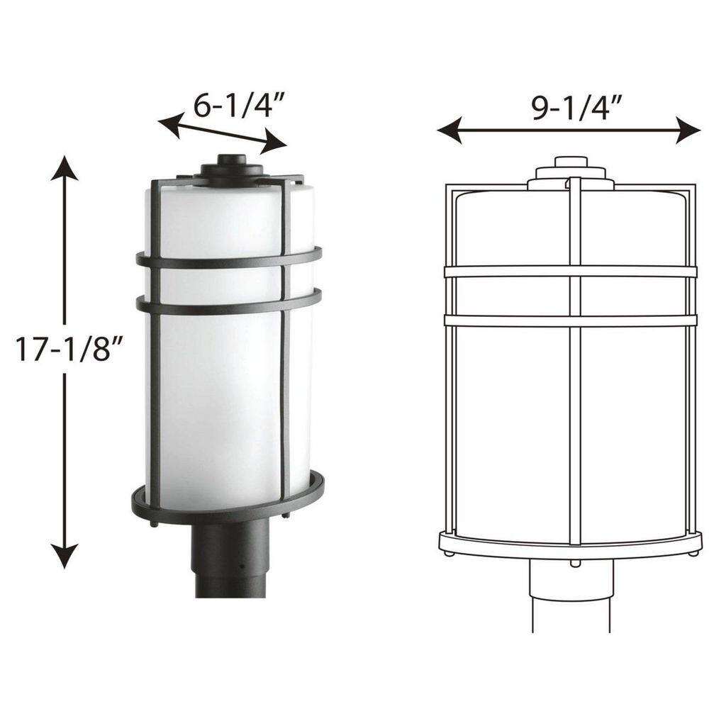 Black Aluminum 17" Outdoor Wall Lantern with Etched Glass Shade