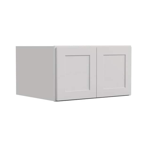 30 in. W x 24 in. D x 18 in. H in Shaker Dove Plywood Ready to Assemble Kitchen Wall Cabinets with 2-Doors