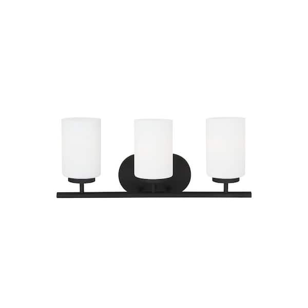Generation Lighting Oslo 3-Light Blacksmith Bath Light with LED Bulbs
