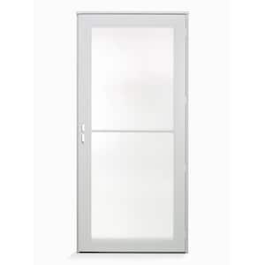 4000 Series 36 in. x 80 in. White Left-Hand Full View Retractable Aluminum Storm Door